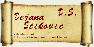 Dejana Stiković vizit kartica